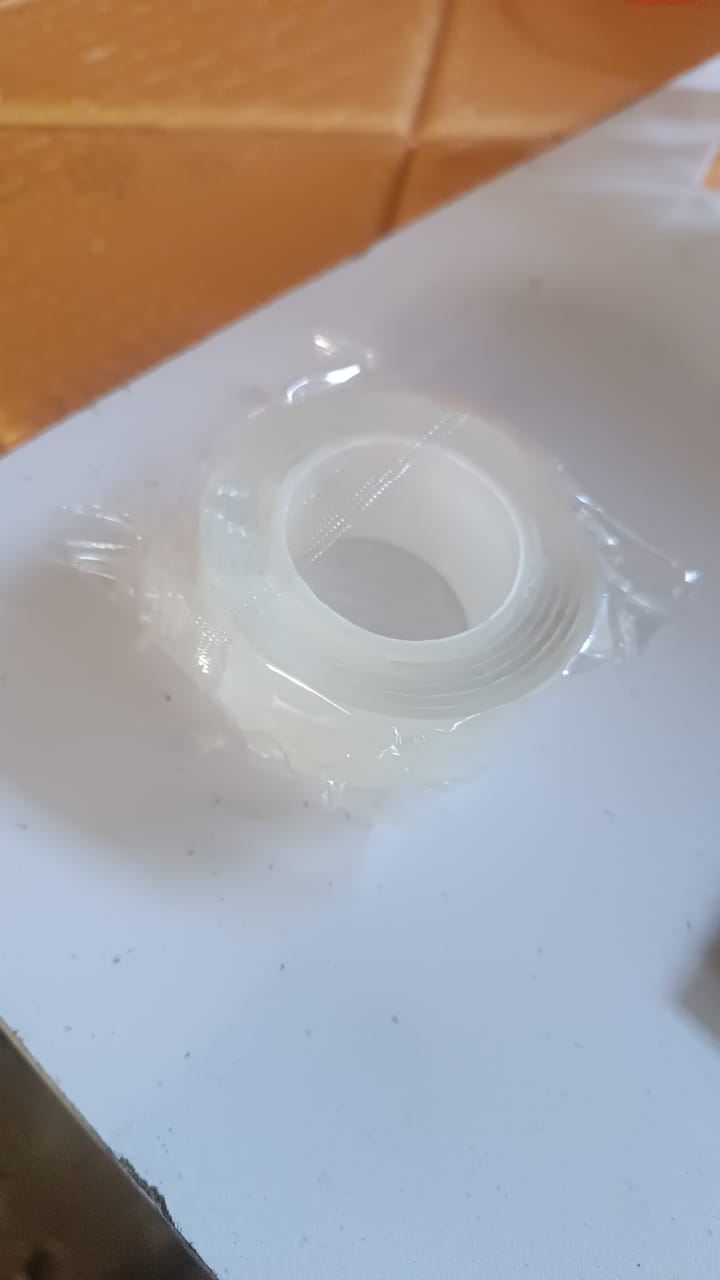 Sticky Double Sided Tape Washable Adhesive Tape Reusable (Thin / 6.5×3 Cm / 1 Pc) Sticky Double Sided Tape Washable Adhesive Tape Reusable (Thin / 6.5×3 Cm / 1 Pc)